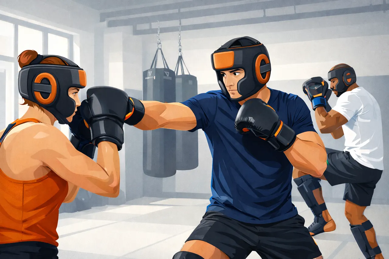 Illustration d'une session de sparring